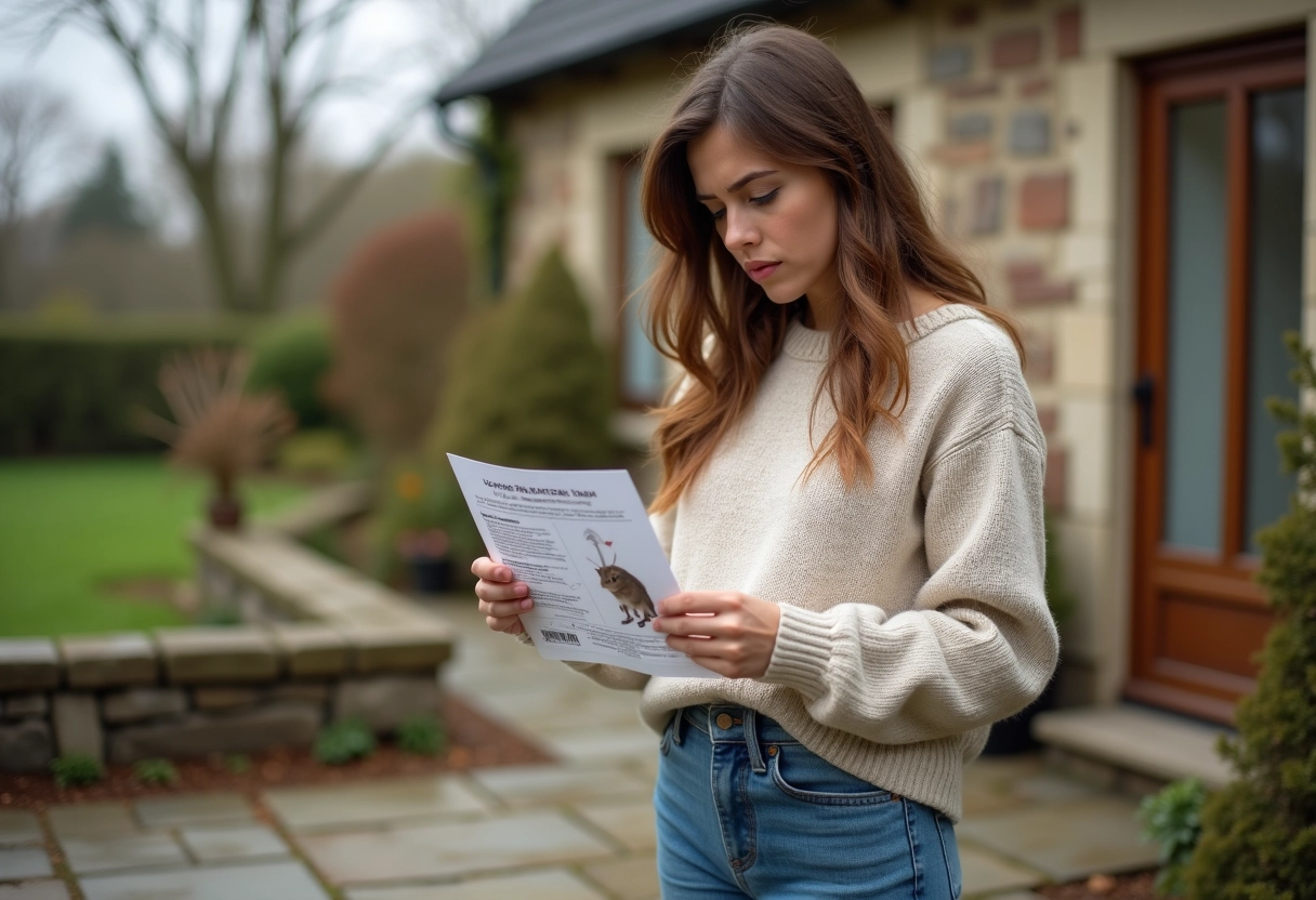 Jeune femme lit les instructions d